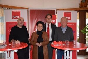Udo Pursche, Ministerin Katrin Altpeter, Dieter Stauber und Wolfgang Schaub von Brigitte Walters